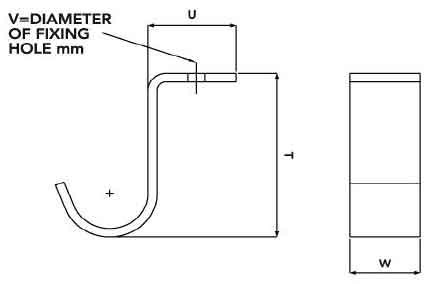 Ellis Patents SHB3 Cable Hook Dimensions